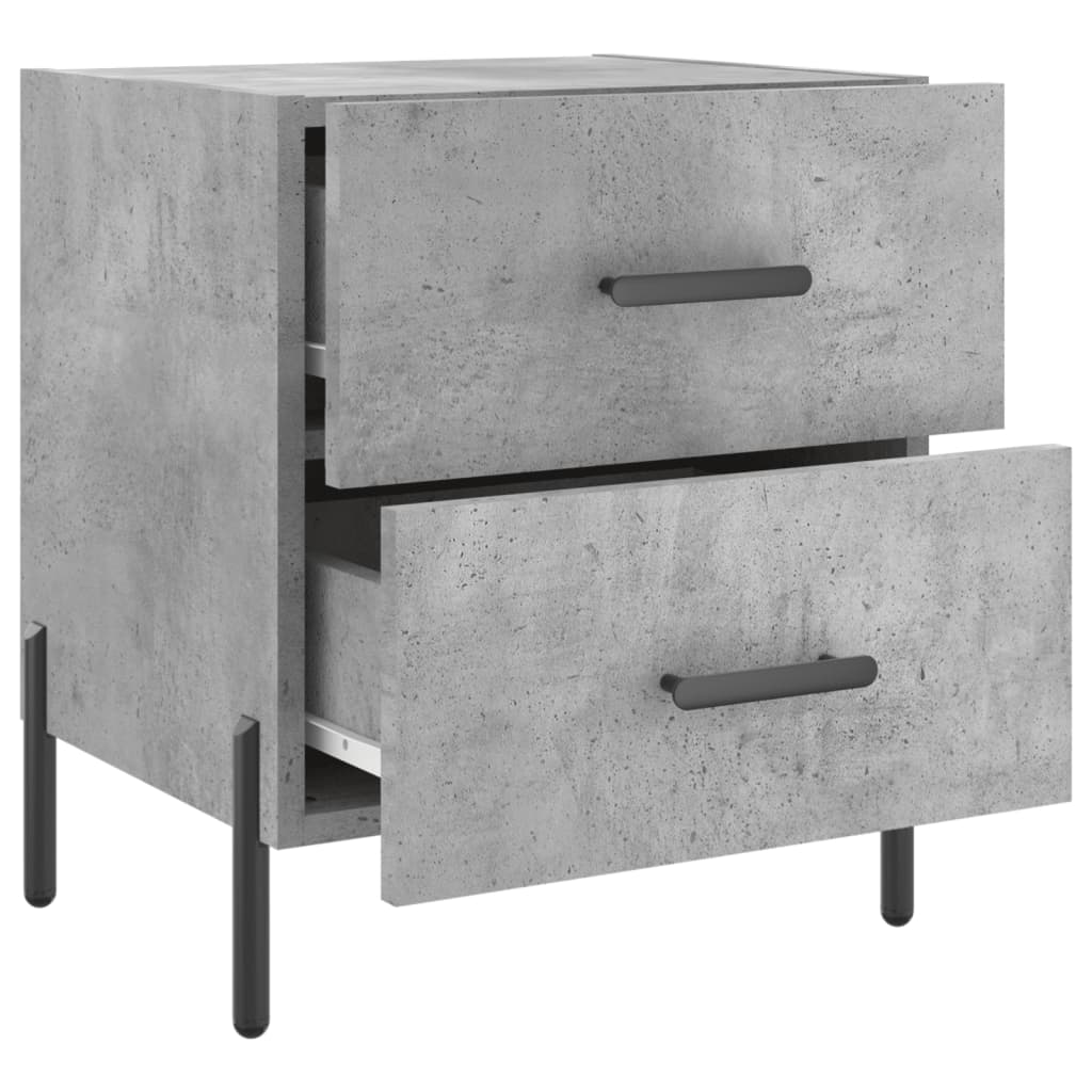 vidaXL Nachttisch Betongrau 40x35x47,5 cm Holzwerkstoff
