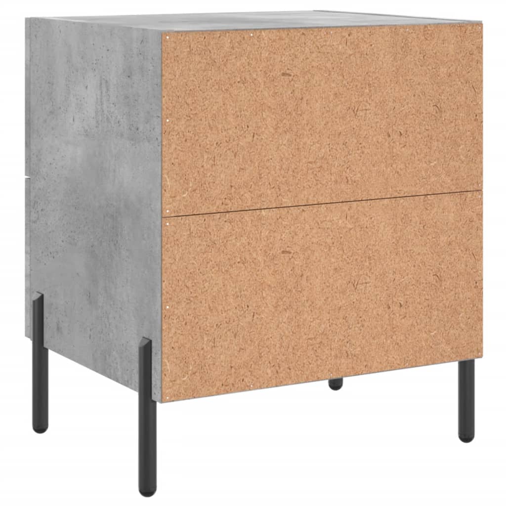 vidaXL Nachttisch Betongrau 40x35x47,5 cm Holzwerkstoff