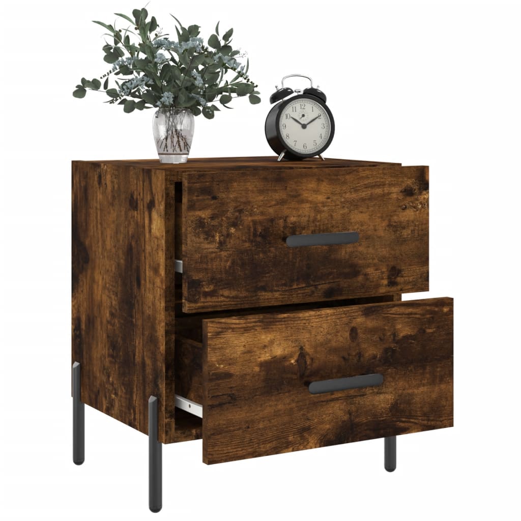 vidaXL Nachttisch Räuchereiche 40x35x47,5 cm Holzwerkstoff