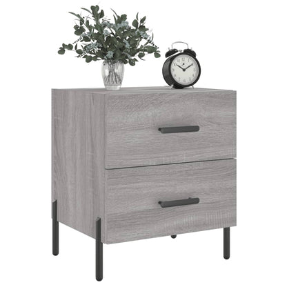 vidaXL Nachttisch Grau Sonoma 40x35x47,5 cm Holzwerkstoff