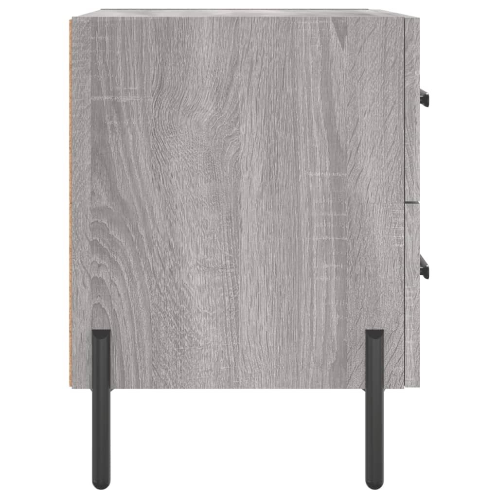 vidaXL Nachttische 2 Stk. Grau Sonoma 40x35x47,5 cm Holzwerkstoff