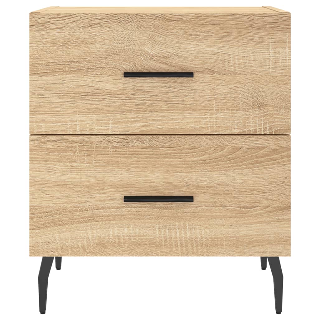 vidaXL Nachttische 2 Stk. Sonoma-Eiche 40x35x47,5 cm Holzwerkstoff