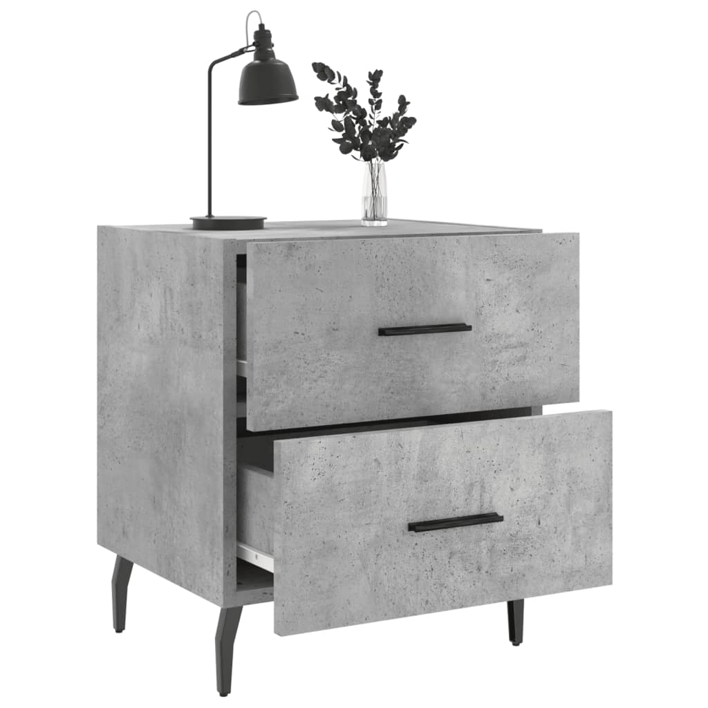 vidaXL Nachttisch Betongrau 40x35x47,5 cm Holzwerkstoff
