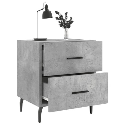 vidaXL Nachttisch Betongrau 40x35x47,5 cm Holzwerkstoff