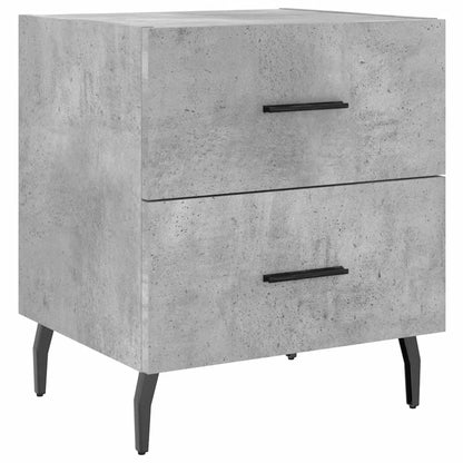 vidaXL Nachttische 2 Stk. Betongrau 40x35x47,5 cm Holzwerkstoff