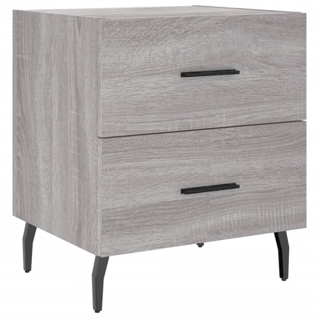 vidaXL Nachttisch Grau Sonoma 40x35x47,5 cm Holzwerkstoff