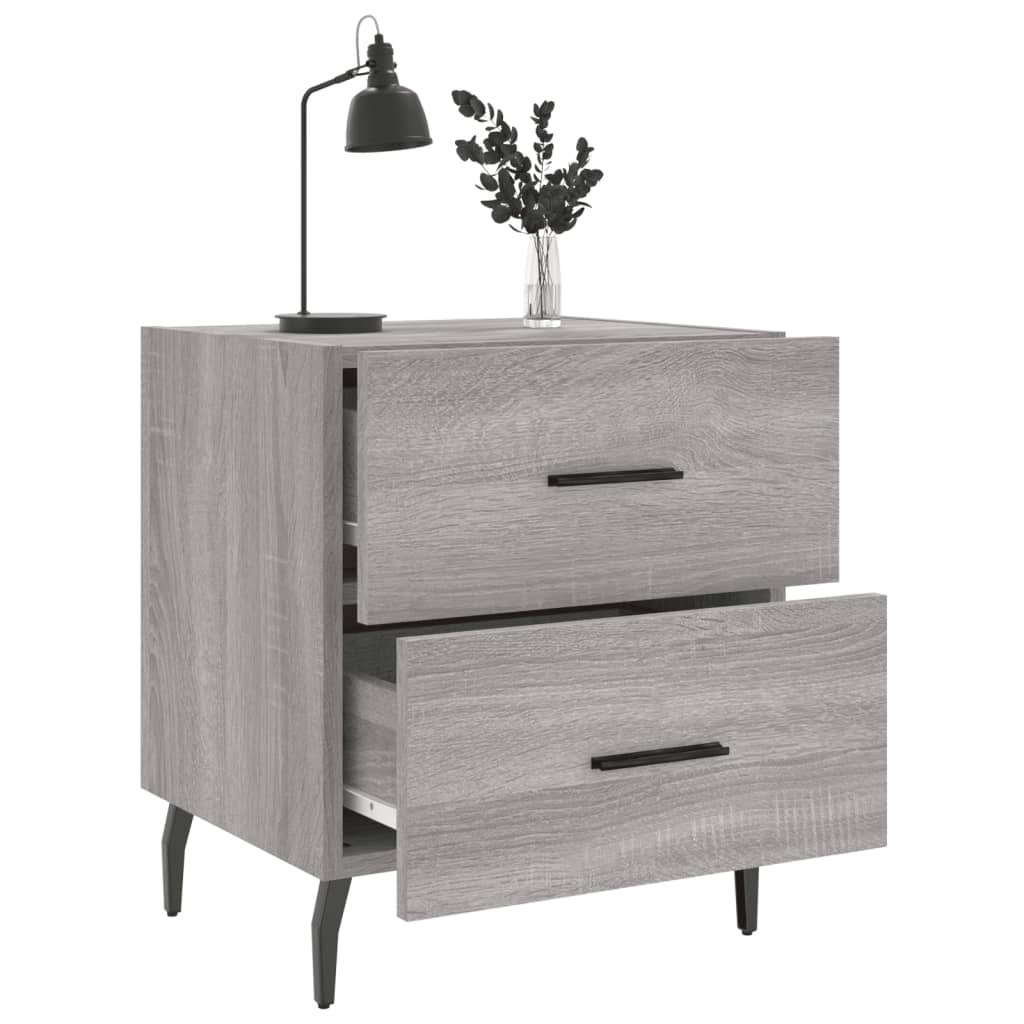 vidaXL Nachttisch Grau Sonoma 40x35x47,5 cm Holzwerkstoff