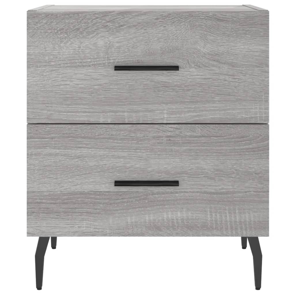 vidaXL Nachttische 2 Stk. Grau Sonoma 40x35x47,5 cm Holzwerkstoff
