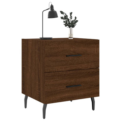vidaXL Tables de chevet 2 pcs Aspect chêne marron 40x35x47,5 cm Bois d'ingénierie