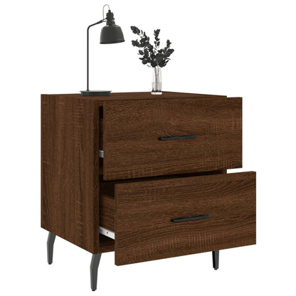 vidaXL Tables de chevet 2 pcs Aspect chêne marron 40x35x47,5 cm Bois d'ingénierie