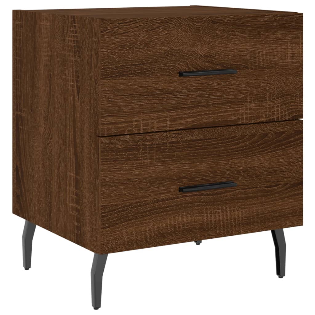 vidaXL Tables de chevet 2 pcs Aspect chêne marron 40x35x47,5 cm Bois d'ingénierie