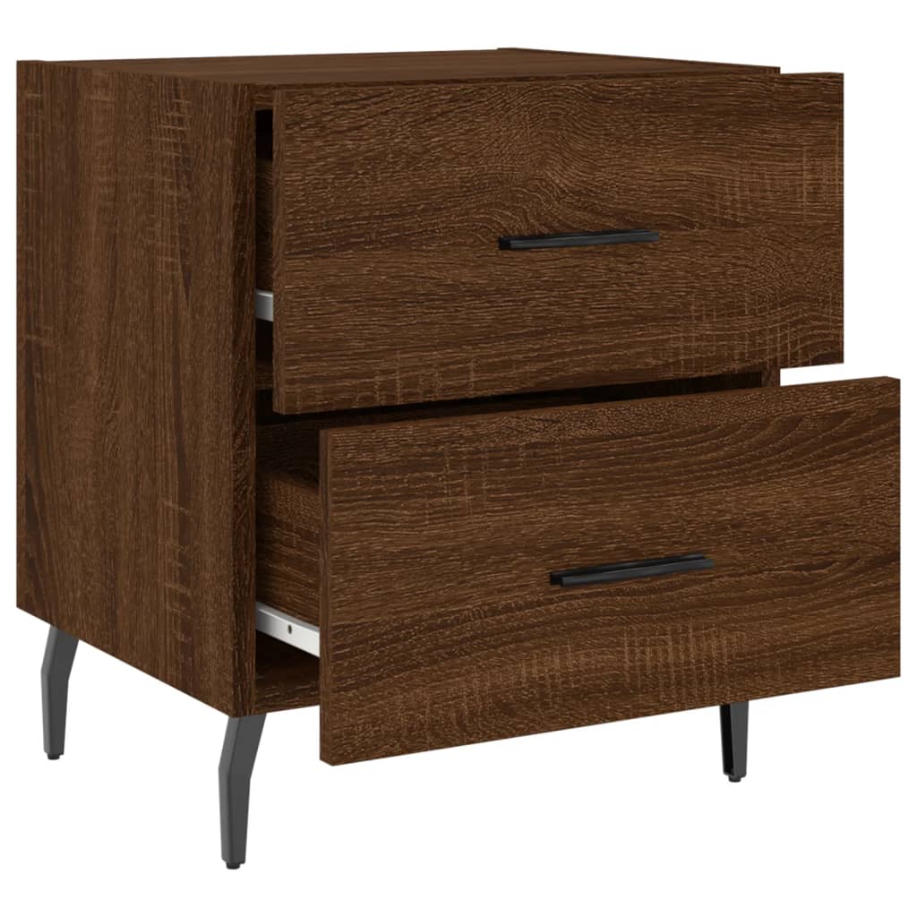 vidaXL Tables de chevet 2 pcs Aspect chêne marron 40x35x47,5 cm Bois d'ingénierie
