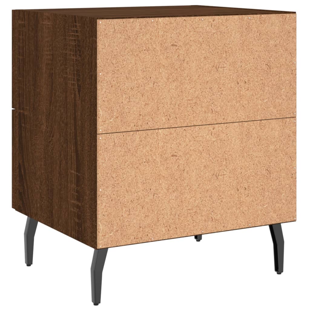 vidaXL Tables de chevet 2 pcs Aspect chêne marron 40x35x47,5 cm Bois d'ingénierie