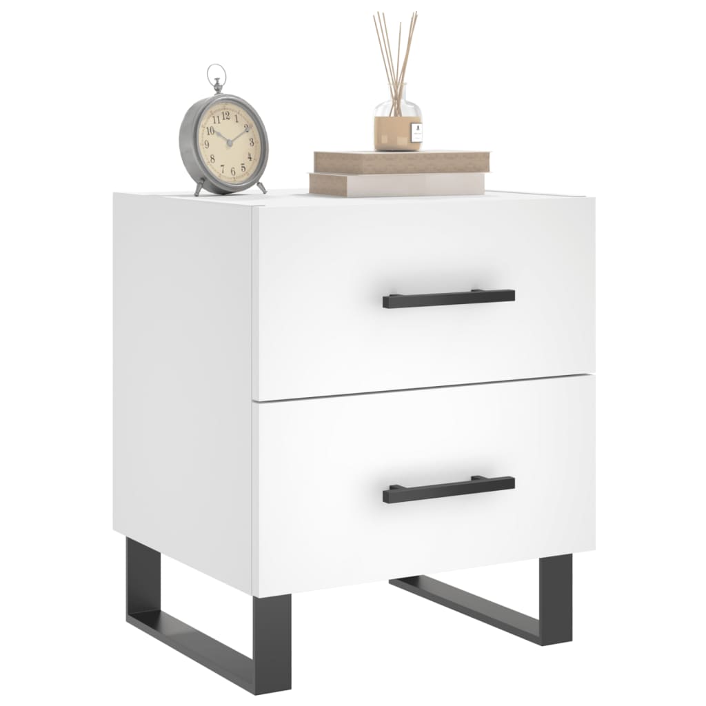 vidaXL Nachttisch Weiß 40x35x47,5 cm Holzwerkstoff