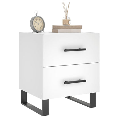vidaXL Nachttisch Weiß 40x35x47,5 cm Holzwerkstoff