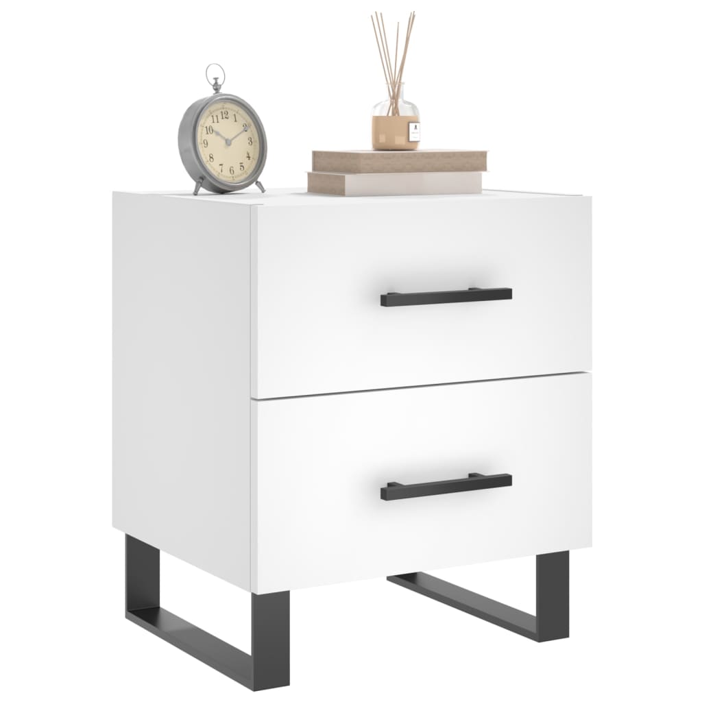 vidaXL Nachttische 2 Stk. Weiß 40x35x47,5 cm Holzwerkstoff