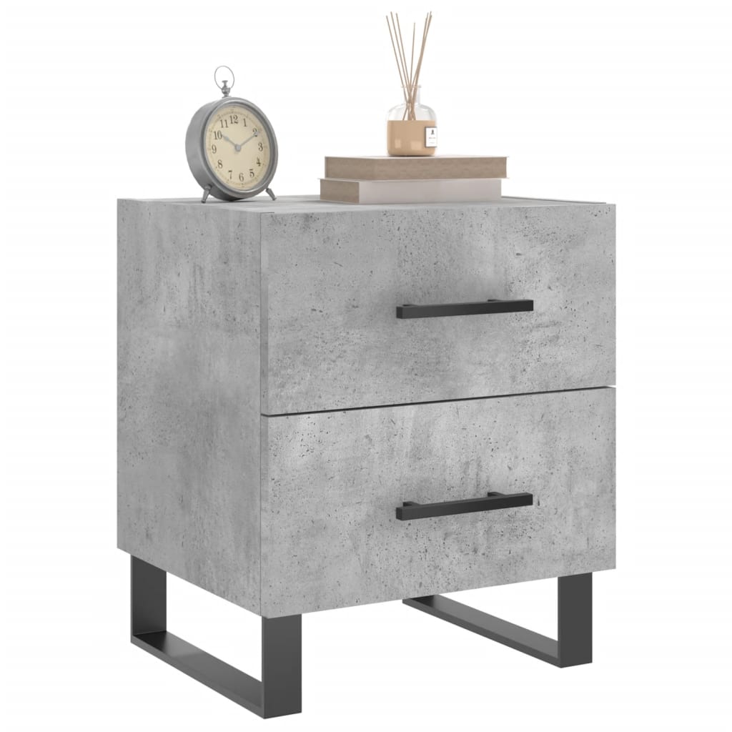 vidaXL Nachttisch Betongrau 40x35x47,5 cm Holzwerkstoff
