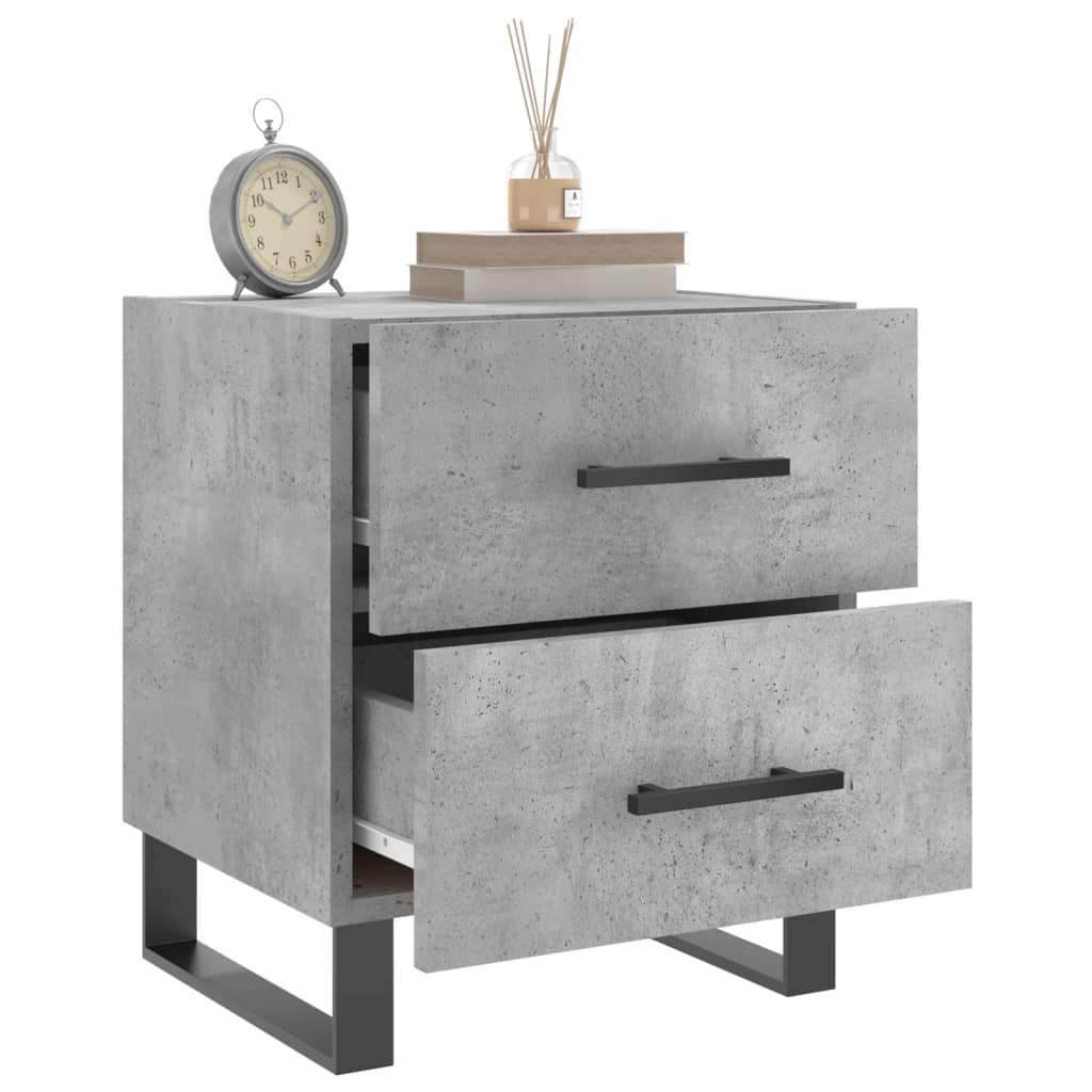 vidaXL Nachttisch Betongrau 40x35x47,5 cm Holzwerkstoff