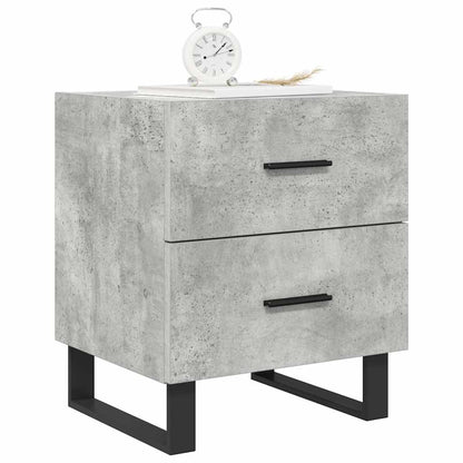 vidaXL Nachttische 2 Stk. Betongrau 40x35x47,5 cm Holzwerkstoff