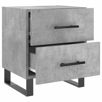 vidaXL Nachttische 2 Stk. Betongrau 40x35x47,5 cm Holzwerkstoff