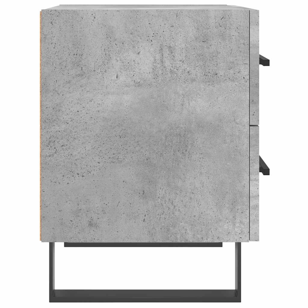 vidaXL Nachttische 2 Stk. Betongrau 40x35x47,5 cm Holzwerkstoff