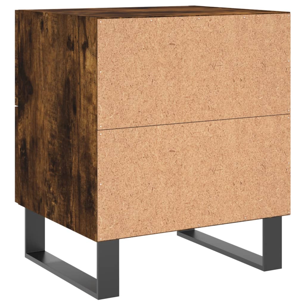 vidaXL Nachttische 2 Stk. Räuchereiche 40x35x47,5 cm Holzwerkstoff