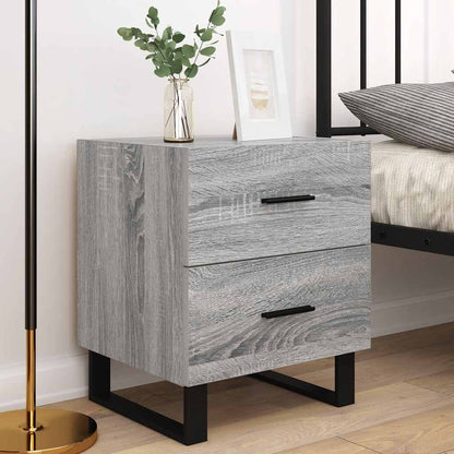 vidaXL Nachttische 2 Stk. Grau Sonoma 40x35x47,5 cm Holzwerkstoff