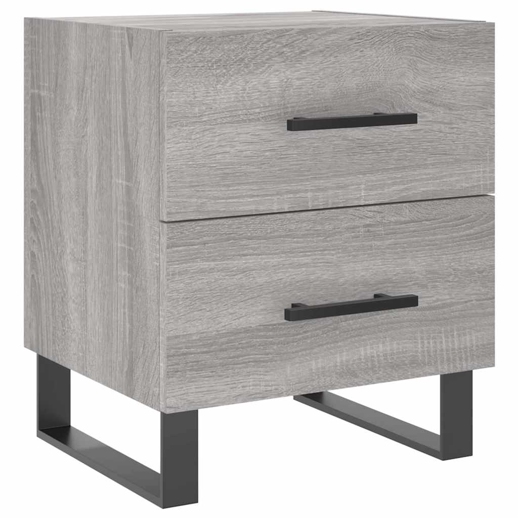 vidaXL Nachttische 2 Stk. Grau Sonoma 40x35x47,5 cm Holzwerkstoff