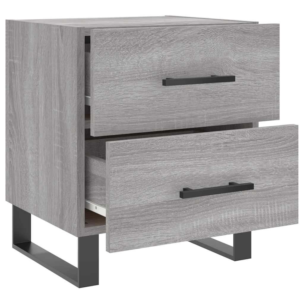 vidaXL Nachttische 2 Stk. Grau Sonoma 40x35x47,5 cm Holzwerkstoff