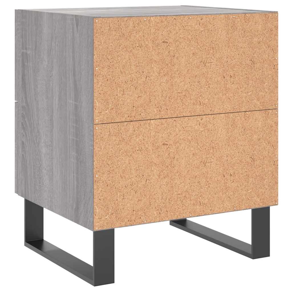 vidaXL Nachttische 2 Stk. Grau Sonoma 40x35x47,5 cm Holzwerkstoff