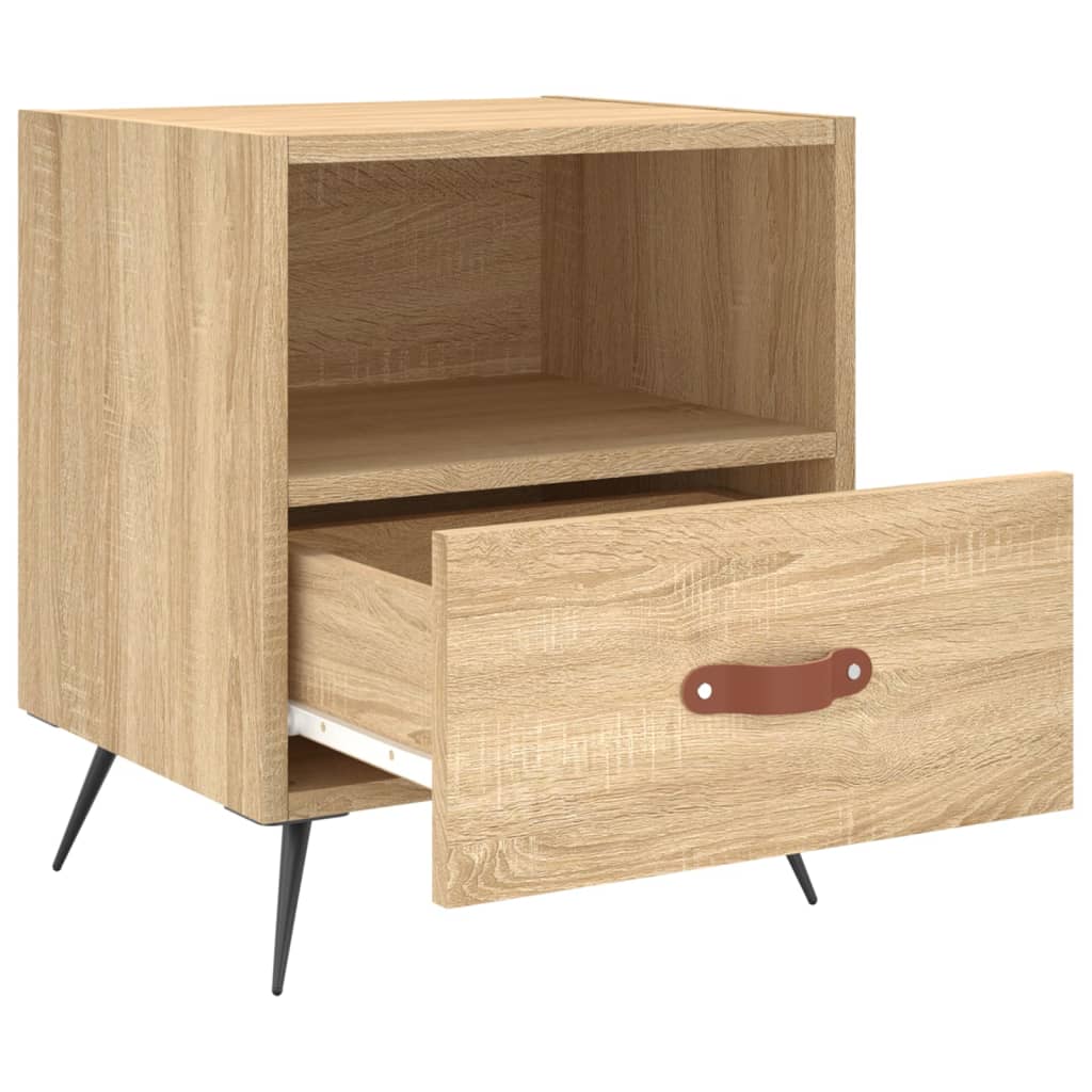 vidaXL Nachttische 2 Stk. Sonoma-Eiche 40x35x47,5 cm Holzwerkstoff