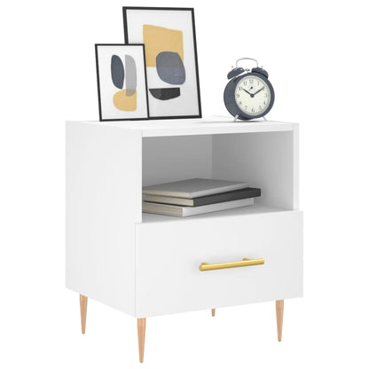 vidaXL Nachttische 2 Stk. Weiß 40x35x47,5 cm Holzwerkstoff