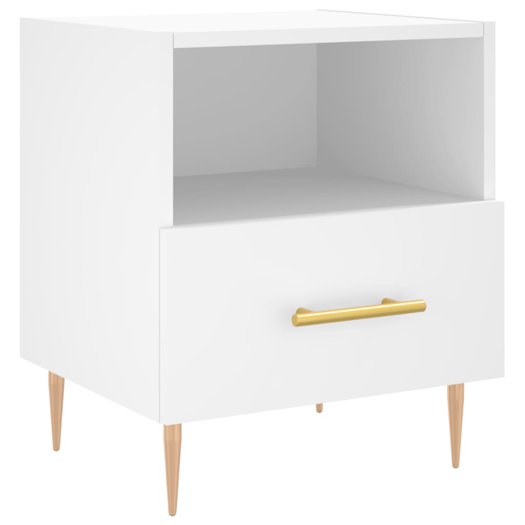 vidaXL Nachttische 2 Stk. Weiß 40x35x47,5 cm Holzwerkstoff
