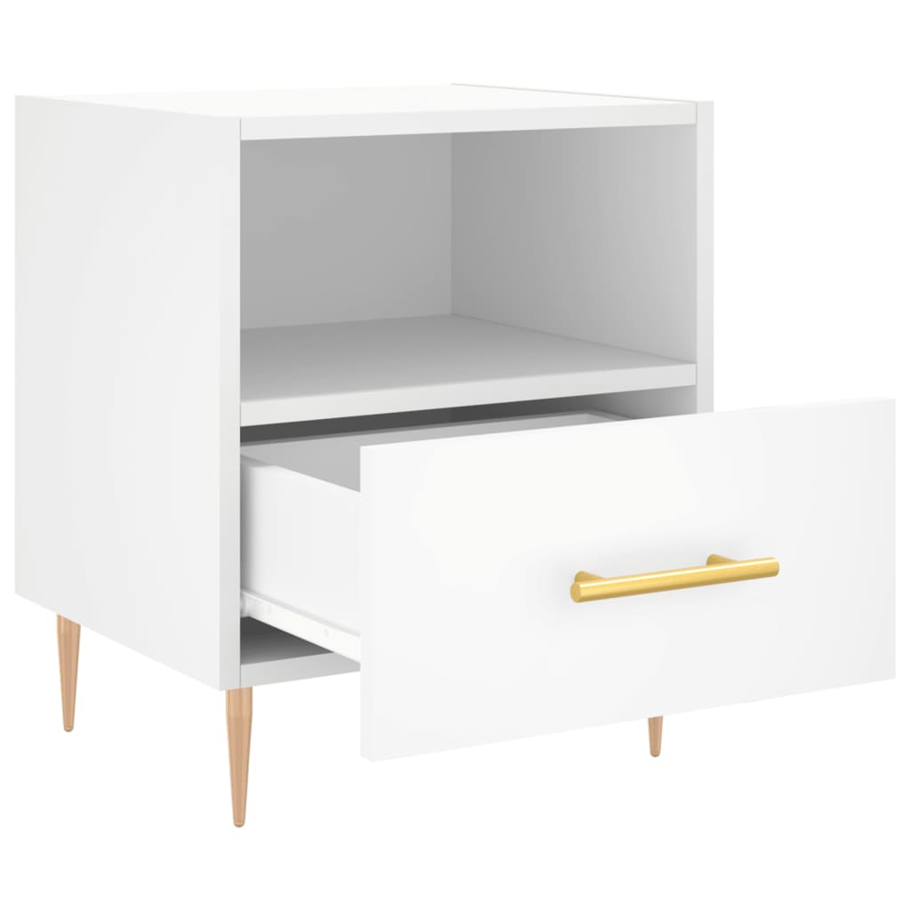 vidaXL Nachttische 2 Stk. Weiß 40x35x47,5 cm Holzwerkstoff