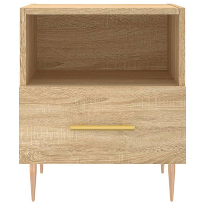 vidaXL Nachttische 2 Stk. Sonoma-Eiche 40x35x47,5 cm Holzwerkstoff