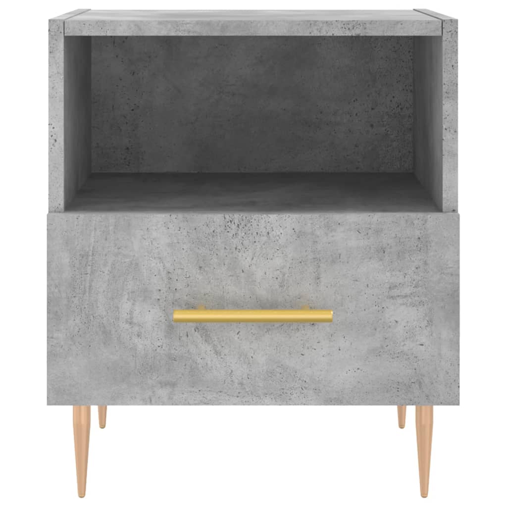vidaXL Nachttisch Betongrau 40x35x47,5 cm Holzwerkstoff