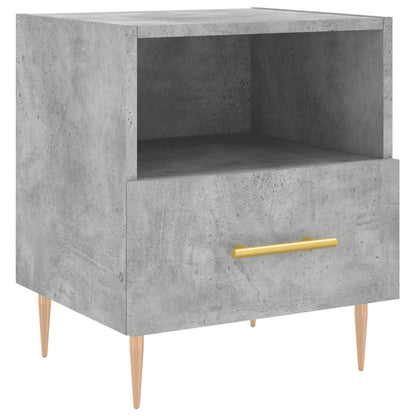 vidaXL Nachttische 2 Stk. Betongrau 40x35x47,5 cm Holzwerkstoff
