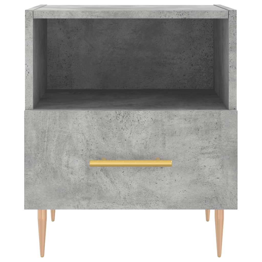 vidaXL Nachttische 2 Stk. Betongrau 40x35x47,5 cm Holzwerkstoff