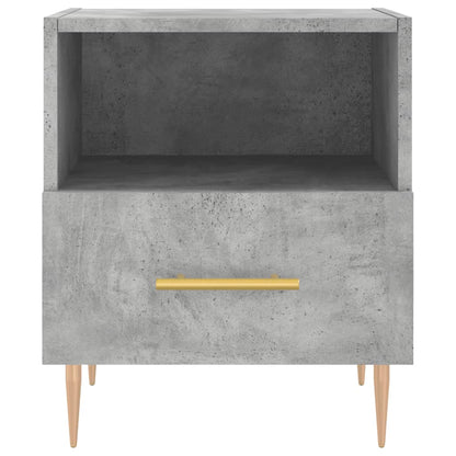 vidaXL Nachttische 2 Stk. Betongrau 40x35x47,5 cm Holzwerkstoff