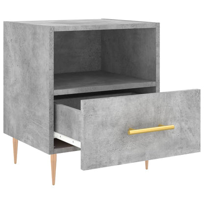 vidaXL Nachttische 2 Stk. Betongrau 40x35x47,5 cm Holzwerkstoff