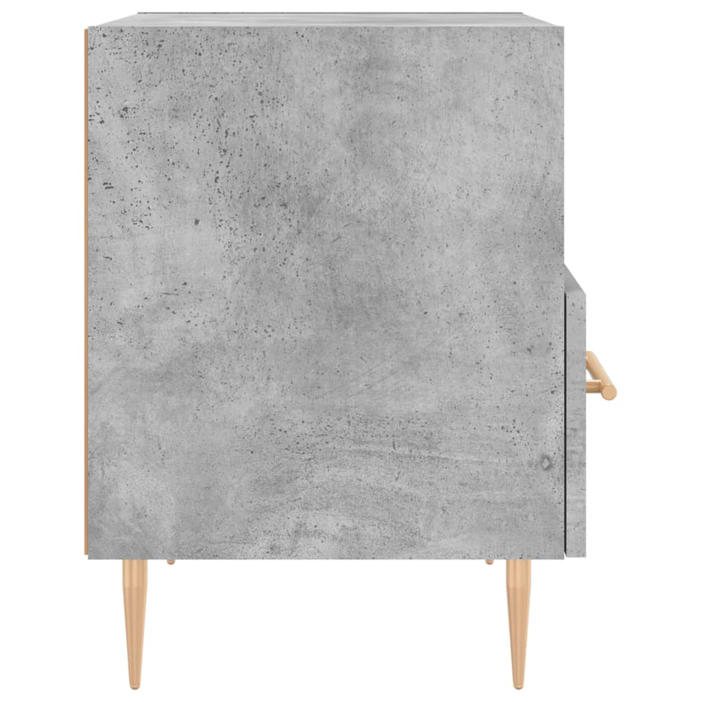 vidaXL Nachttische 2 Stk. Betongrau 40x35x47,5 cm Holzwerkstoff