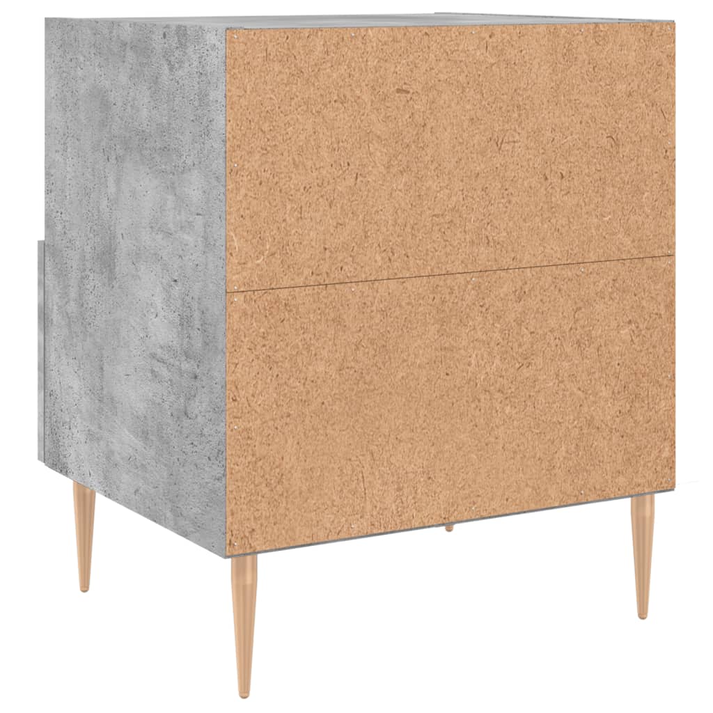 vidaXL Nachttische 2 Stk. Betongrau 40x35x47,5 cm Holzwerkstoff
