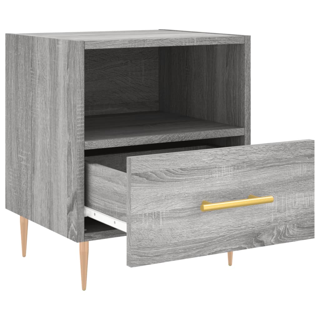 vidaXL Nachttisch Grau Sonoma 40x35x47,5 cm Holzwerkstoff