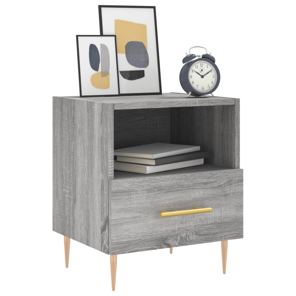vidaXL Nachttisch Grau Sonoma 40x35x47,5 cm Holzwerkstoff