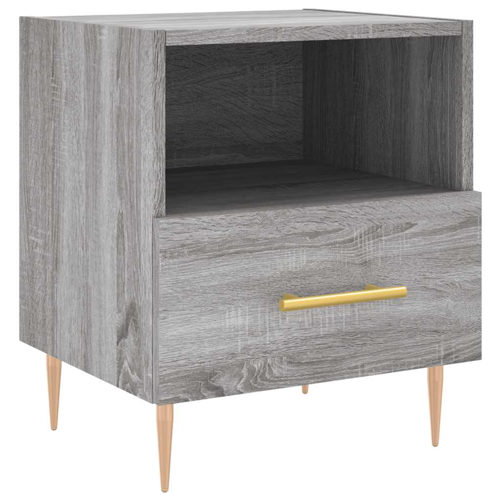 vidaXL Nachttische 2 Stk. Grau Sonoma 40x35x47,5 cm Holzwerkstoff