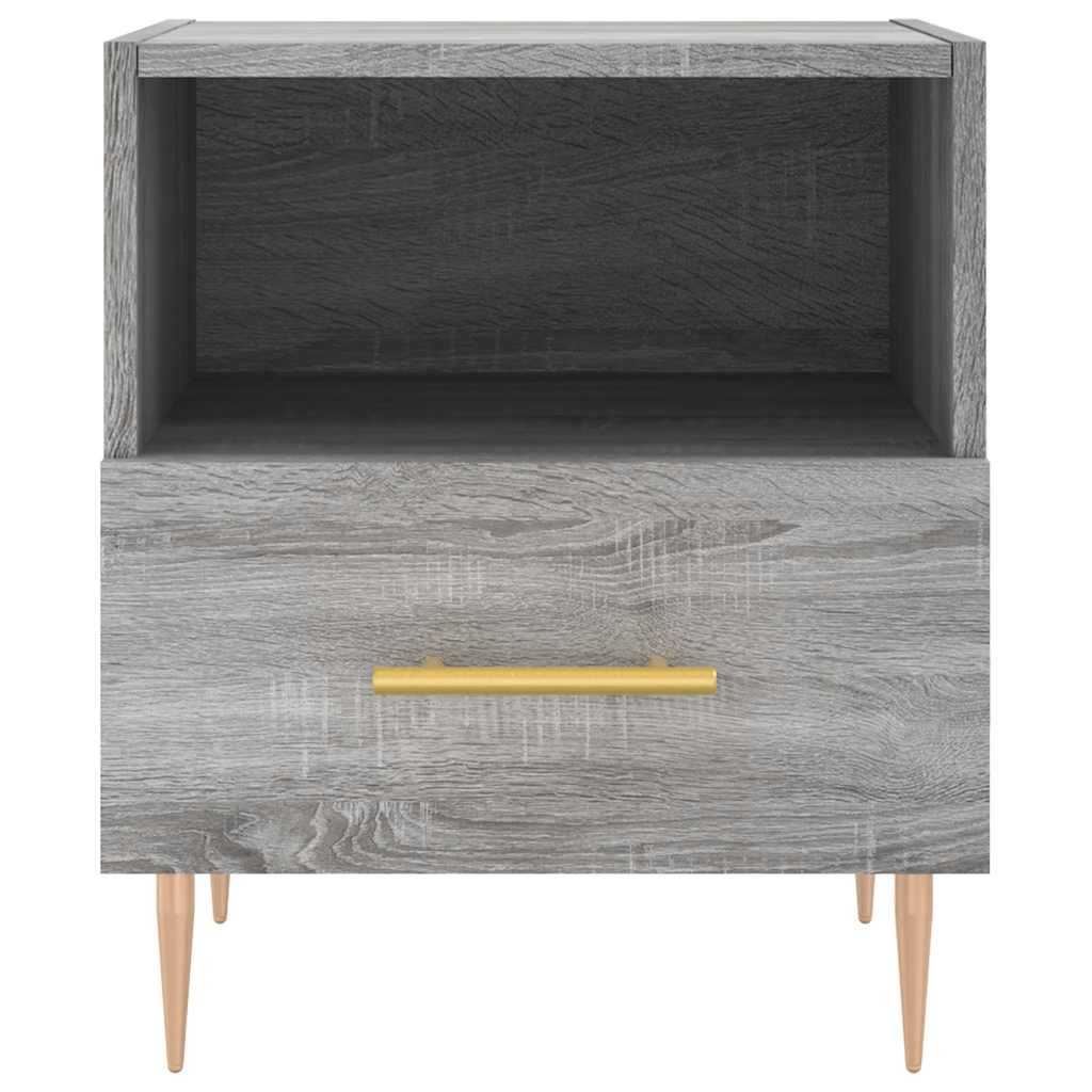 vidaXL Nachttische 2 Stk. Grau Sonoma 40x35x47,5 cm Holzwerkstoff