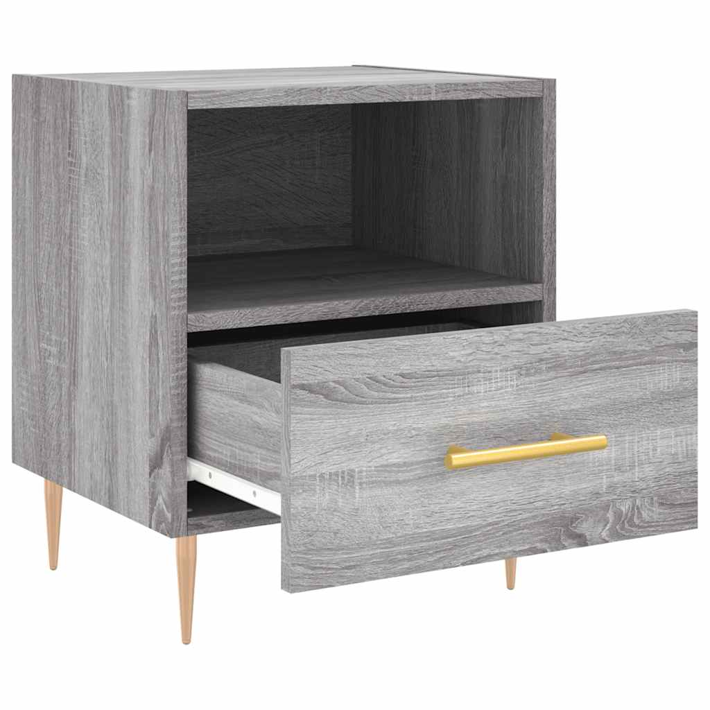 vidaXL Nachttische 2 Stk. Grau Sonoma 40x35x47,5 cm Holzwerkstoff