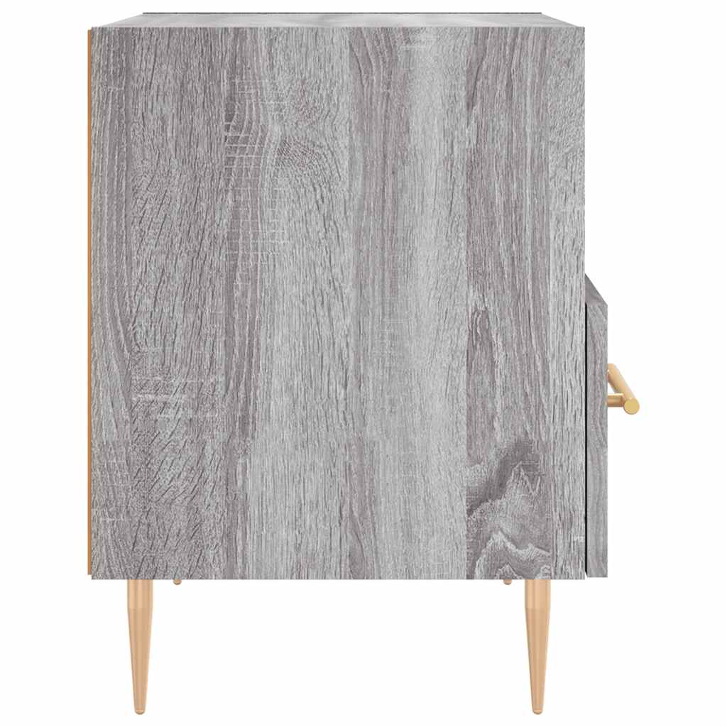 vidaXL Nachttische 2 Stk. Grau Sonoma 40x35x47,5 cm Holzwerkstoff