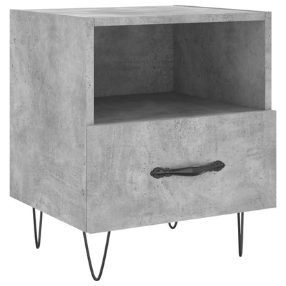 vidaXL Nachttische 2 Stk. Betongrau 40x35x47,5 cm Holzwerkstoff