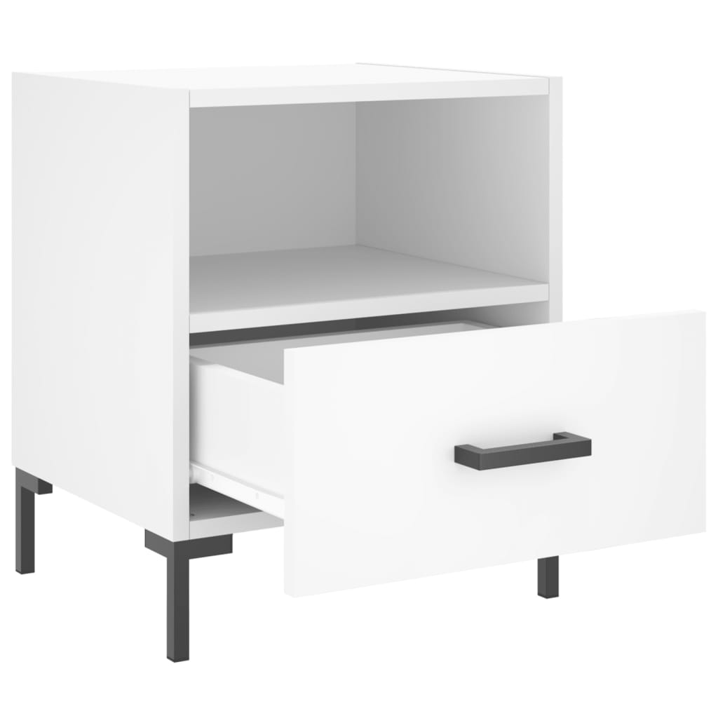 vidaXL Nachttische 2 Stk. Weiß 40x35x47,5 cm Holzwerkstoff